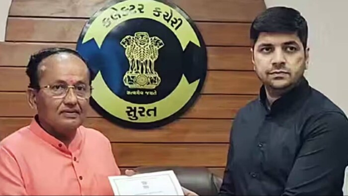 सूरत में बिना लड़े ही जीते बीजेपी के मुकेश चंद्र