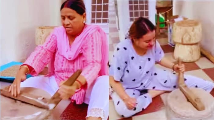 राबड़ी ने बहू राजश्री को सिखाई कला