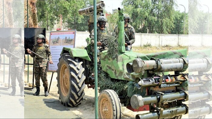 सेना ने ट्रैक्टर पर एंटी टैक गाइडेड मिसाइल सिस्टम लगाया है. (सोशल मीडिया)