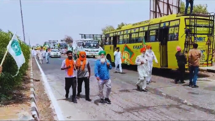 पटियाला में किसानों का जोरदार प्रदर्शन