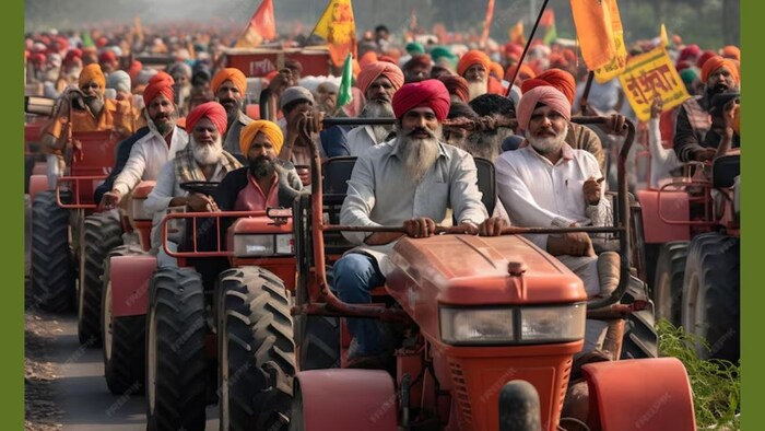 किसान ट्रैकेटर मार्च