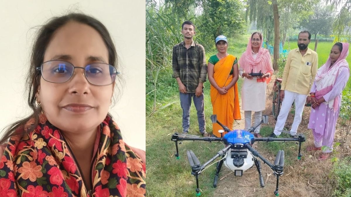 ड्रोन दीदी शबीना और उनकी टीम