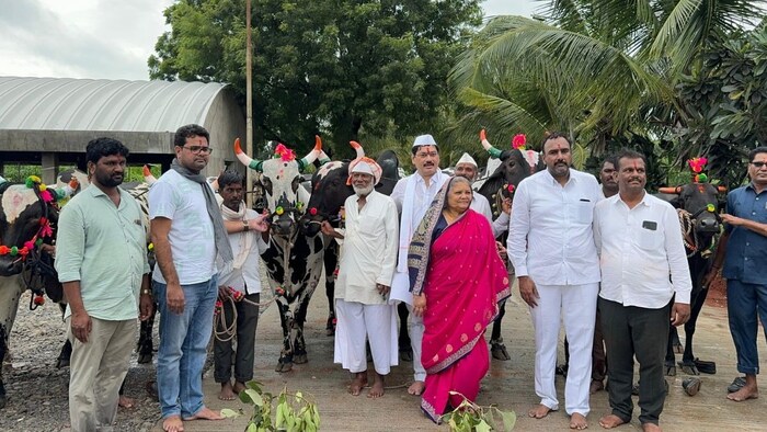 बैल पोला त्योहार मनाते कृषि मंत्री व उनका परिवार. (फोटो- X@dhananjay_munde)