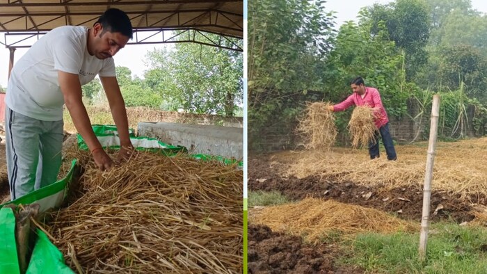 शाहजहांपुर के नवीपुर गांव के रहने वाले युवा किसान ज्ञानेश तिवारी (Photo Credit-Kisan Tak)