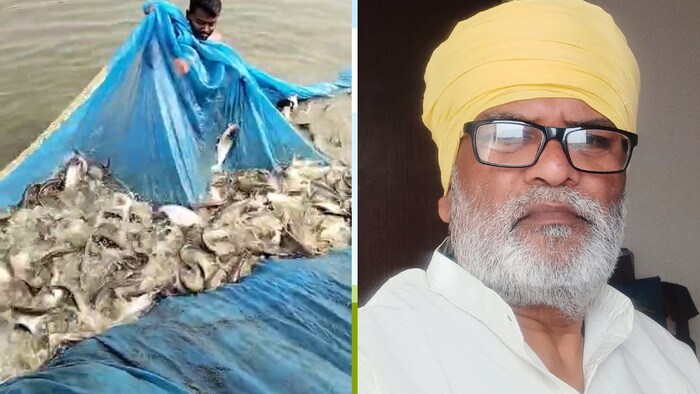 काशी-भदोही रोड पर कपसेठी गांव निवासी किसान केएन सिंह (Photo Credit-Kisan Tak)