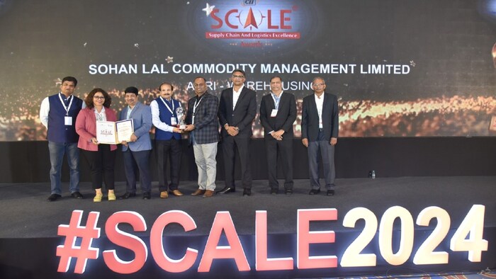 SLCM को एग्री-वेयरहाउसिंग में उत्कृष्ट सेवाओं के लिए CII SCALE Award मिला.
