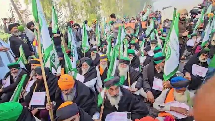 Farmer protest at Khanauri border