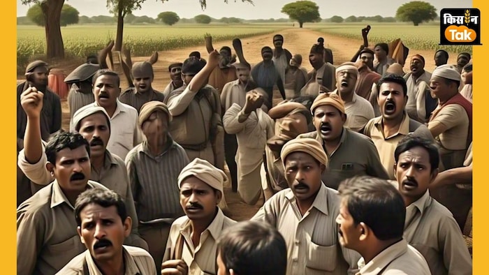 किसान से अभद्रता करने पर अधिकारी सस्पेंड.(AI से सांकेतिक तस्वीर)