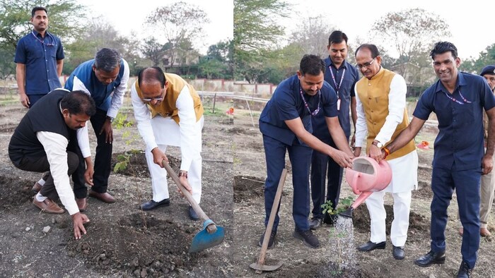 shivraj singh planting plant