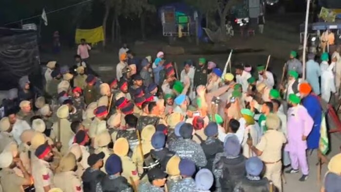 Punjab Police Action on Agitating Farmers