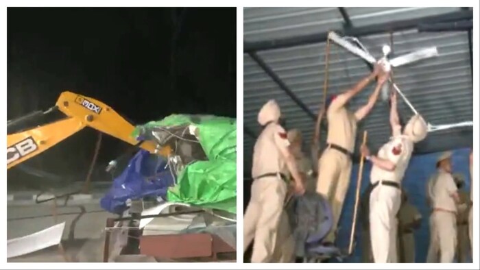 Farmers protest sites razed