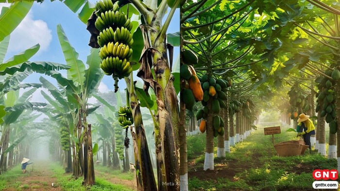 Bihar Govt Subsidy for Papaya Banana (Photo Credit: AI)