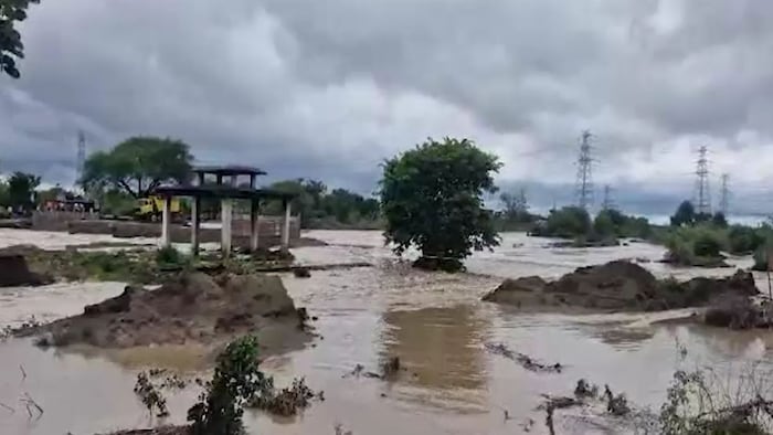 Wardha heavy rain 2000 acre farmland submerged flood everywhere