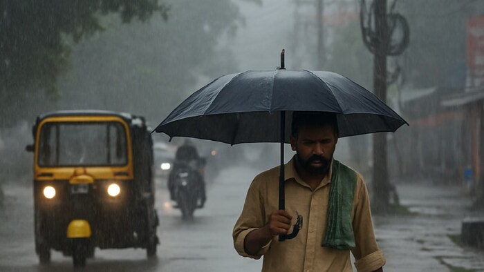 Heavy rain in hilly areas