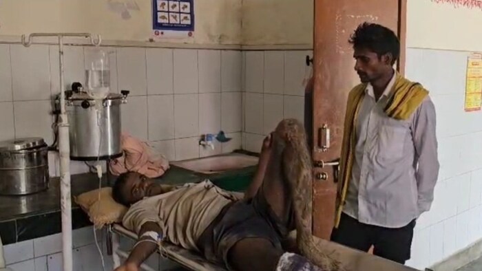 Agra Farmer saved from crocodile