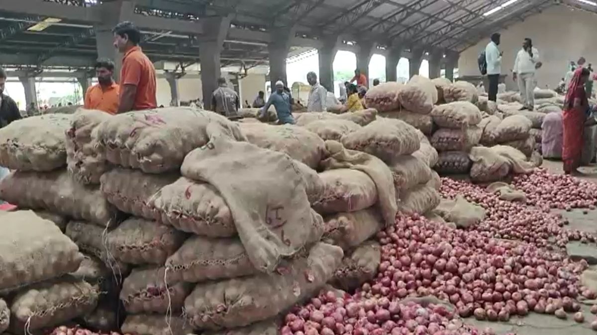 Solapur Mandi Onion Arrival