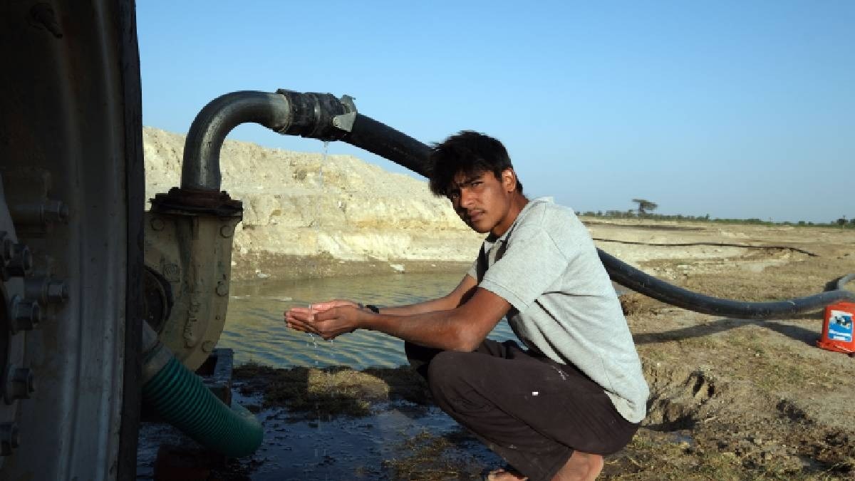 portable solar pump set