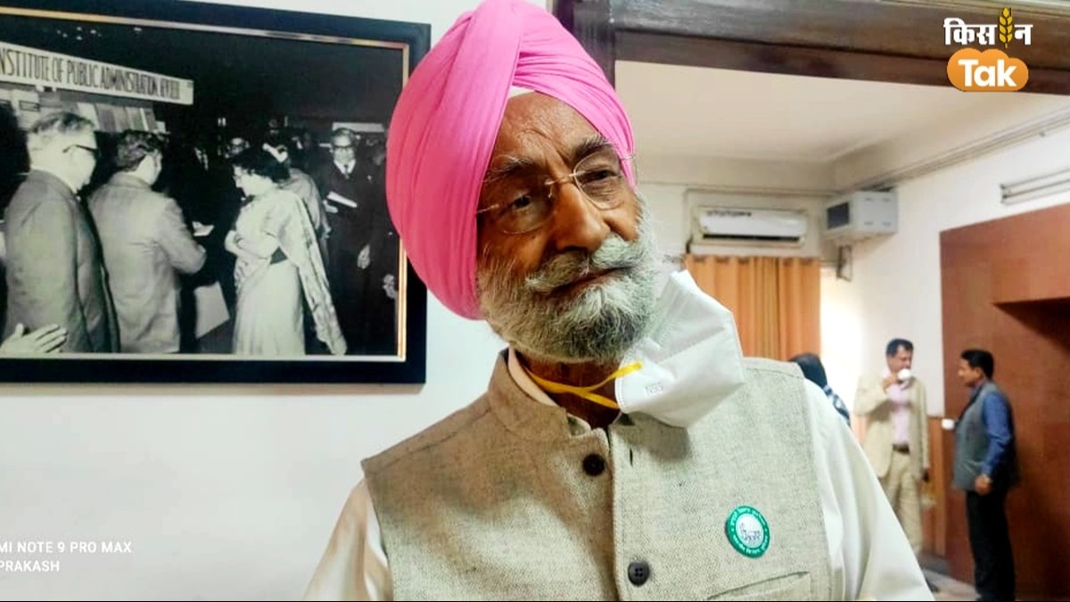  क‍िसान नेता और राज्यसभा के पूर्व सांसद भूपिंदर सिंह मान. 