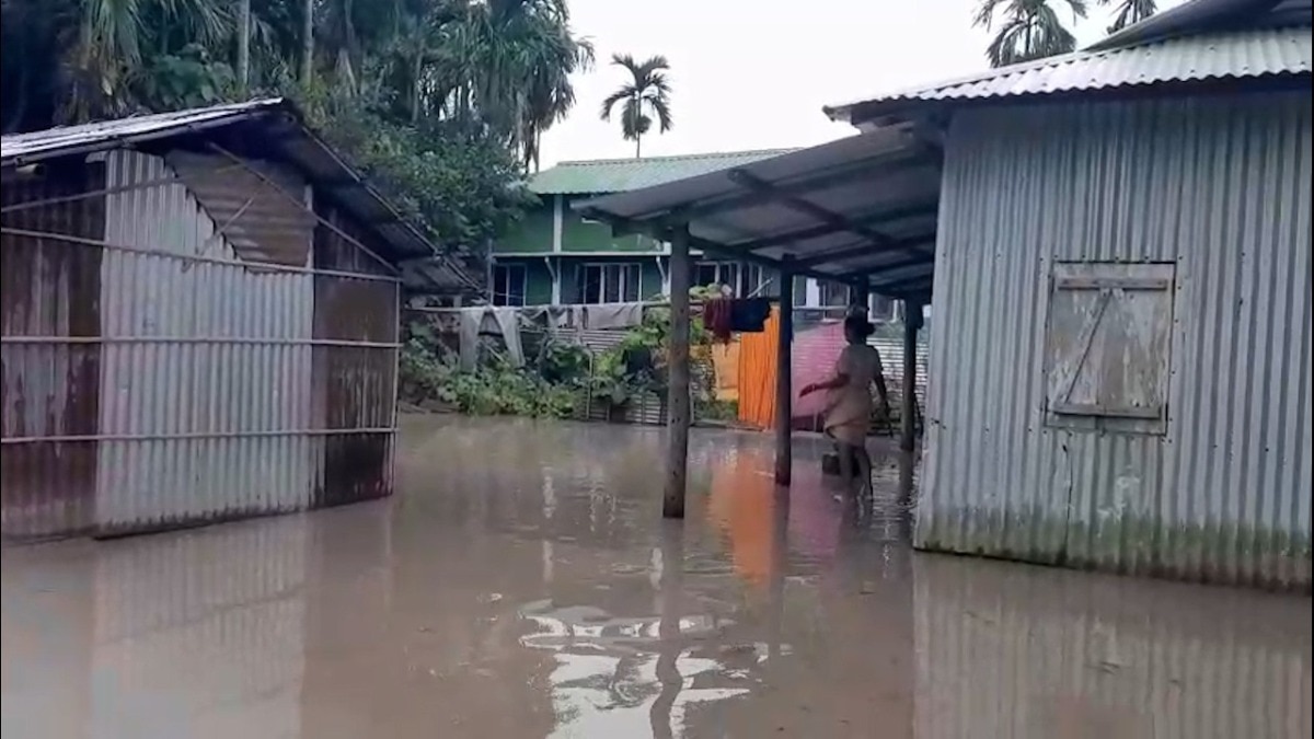 Severe flooding in Assam's Gossaigaon near Raimona National Park due to Janali river swelling from Bhutan