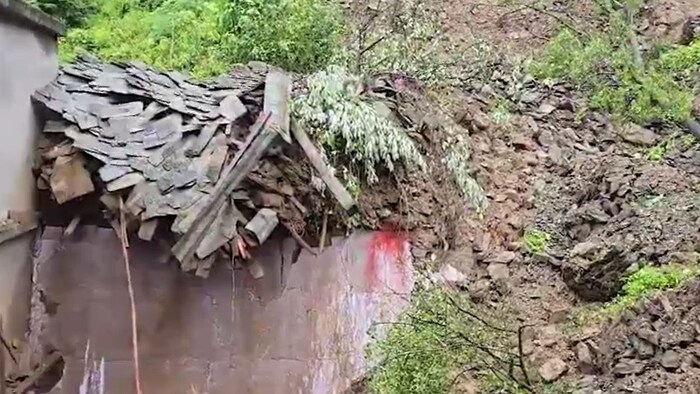 Kullu Landslide House Collapsed