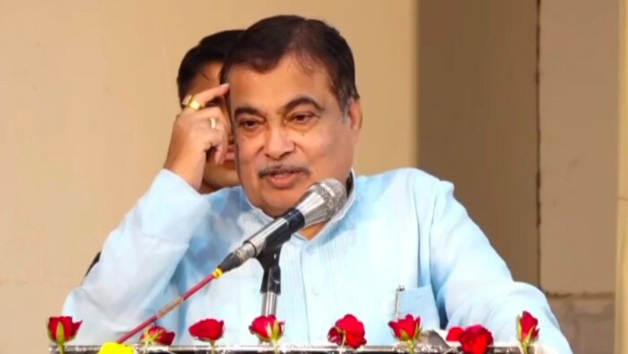 Union Minister of Road Transport and Highways Nitin Gadkari addressing an event in Nagpur. (Photo: Screengrab/India Today)