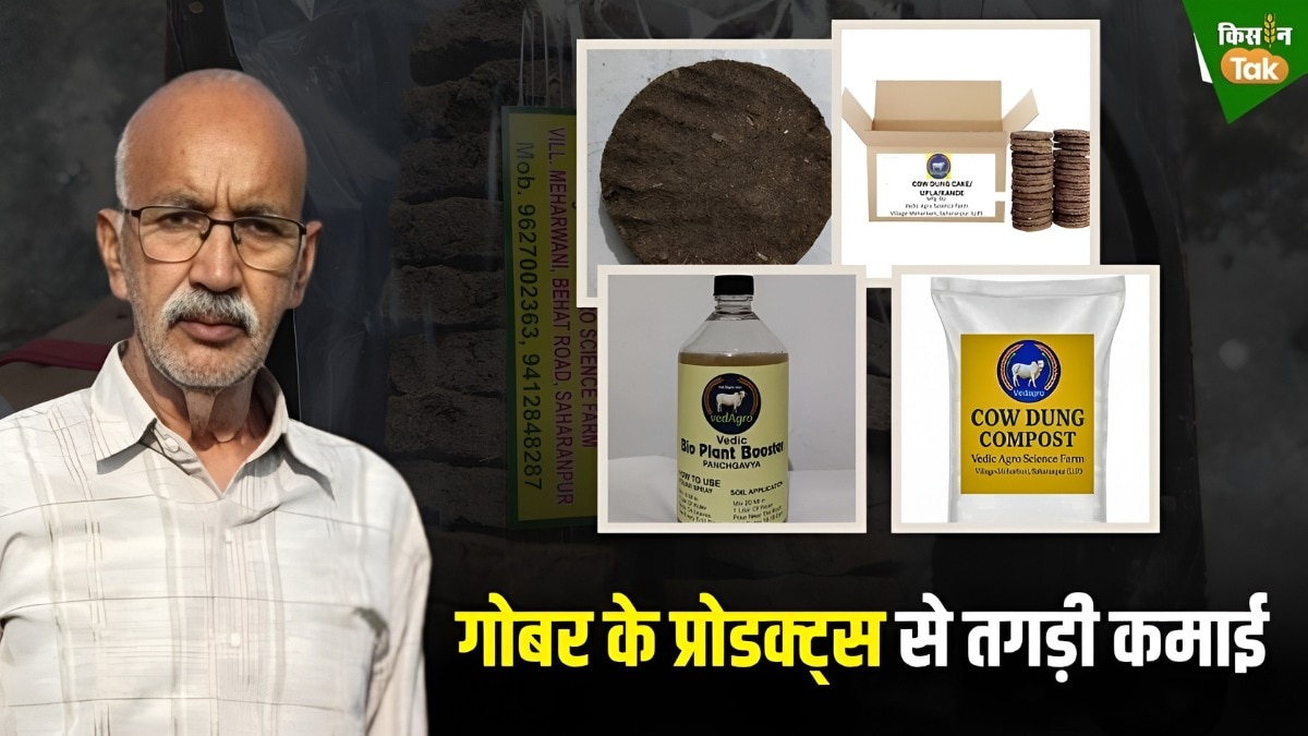 गोबर से लाखों में कमाई कर रहे सहरानपुर के किसान आदित्य त्यागी, ऑनलाइन मार्केट में जबरदस्त डिमांड