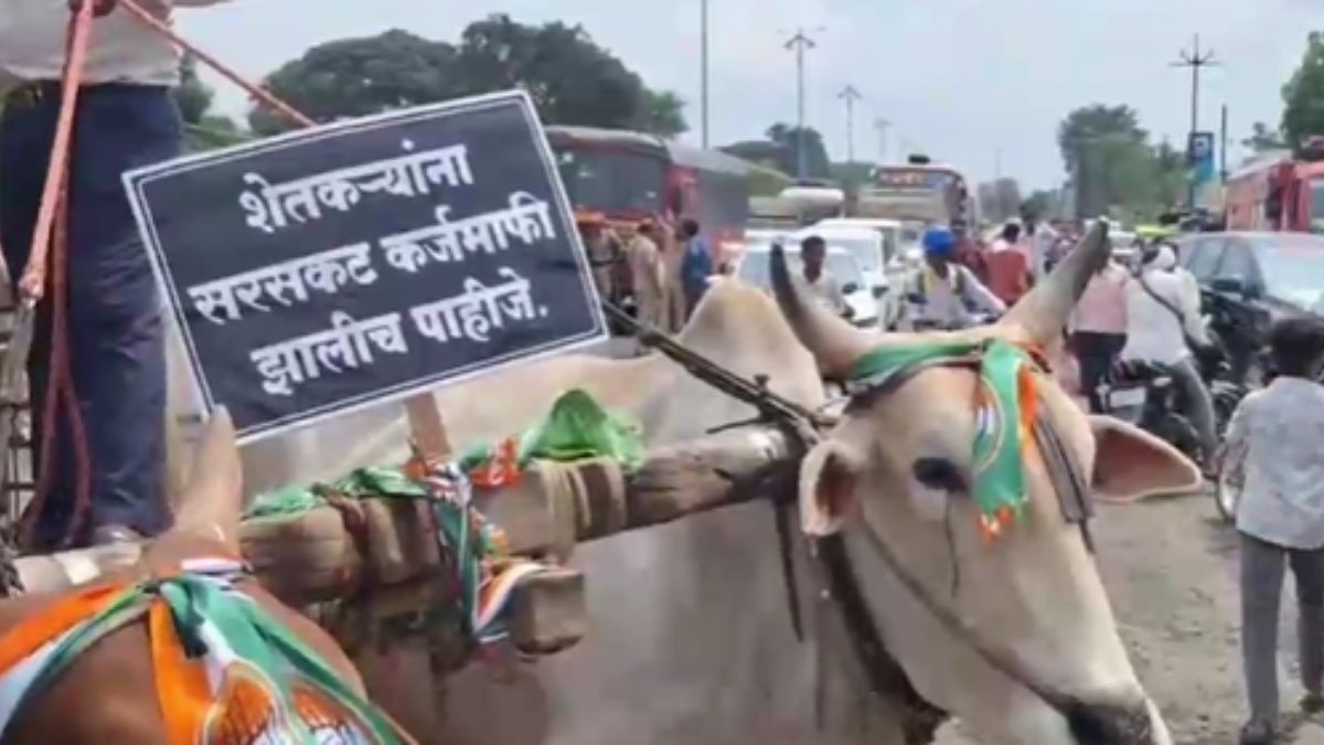 महाराष्ट्र के चंद्रपुर में किसानों का ‘चक्का जाम’, कर्जमाफी और फसलों के मुआवजे की मांग