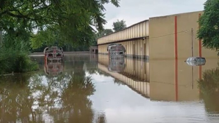 Sasaram fertilizer and grain waterlogged
