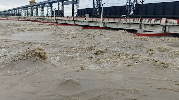 कोसी बराज के खोले गए 50 गेट