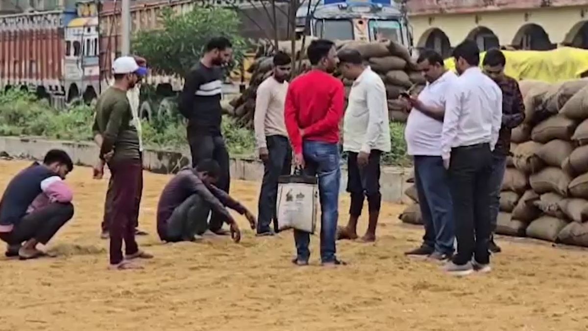 Kaushambi Mandi Paddy rain Damage