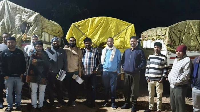 seized illegal paddy trucks