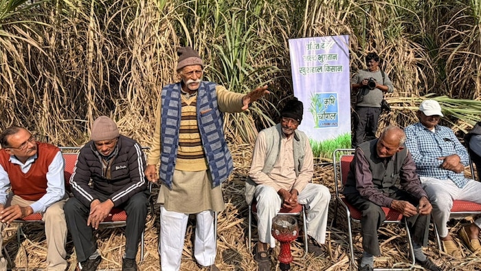 शामली जनपद के बुच्चाखेड़ी गांव में लगी गन्ना किसानों की चौपाल (File Photo)