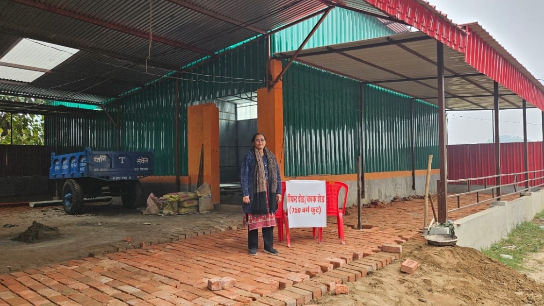 गोरखपुर के पिपराइच ब्लॉक के बहरामपुर की महिला किसान इंदु सिंह