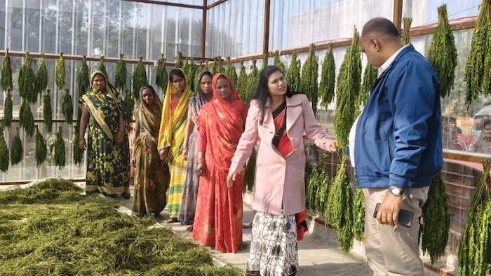 ग्रामीण महिलाओं को खेती की सिखाई जा रही नई तकनीक