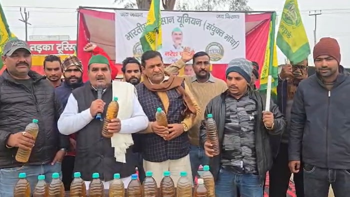 farmers stir in Amroha