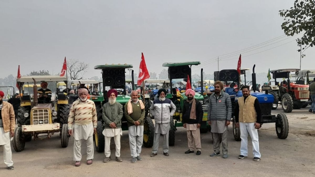 पंजाब में किसानों का ट्रैक्टर मार्च