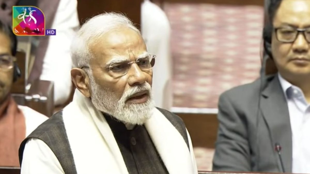PM Modi in Rajya Sabha (Photo:Youtube/Screengrab)