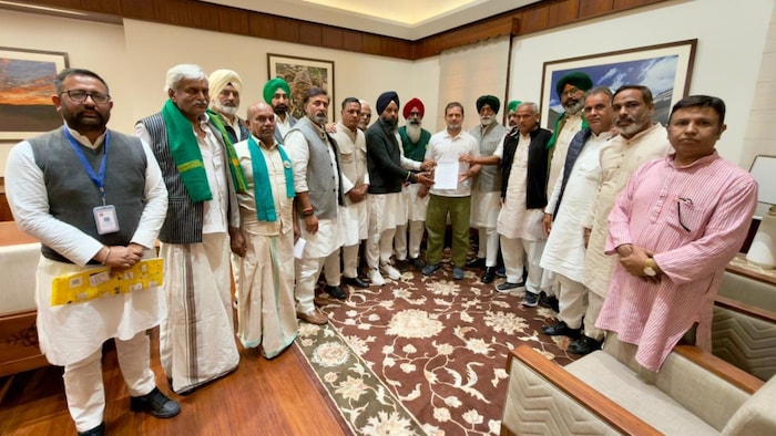 rahul gandhi meets farmer