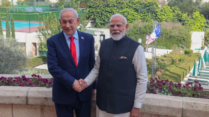 PM Modi Israel Visit meeting with netanyahu