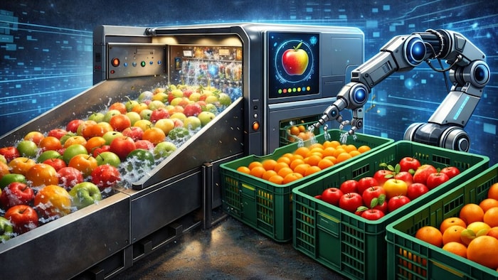 AI करेगा फलों की छंटाई और धुलाई (AI- तस्वीर)