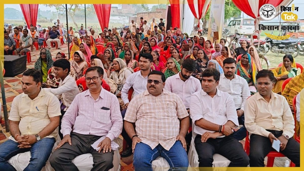 मऊ के मुस्तफाबाद पहुंचा किसान कारवां