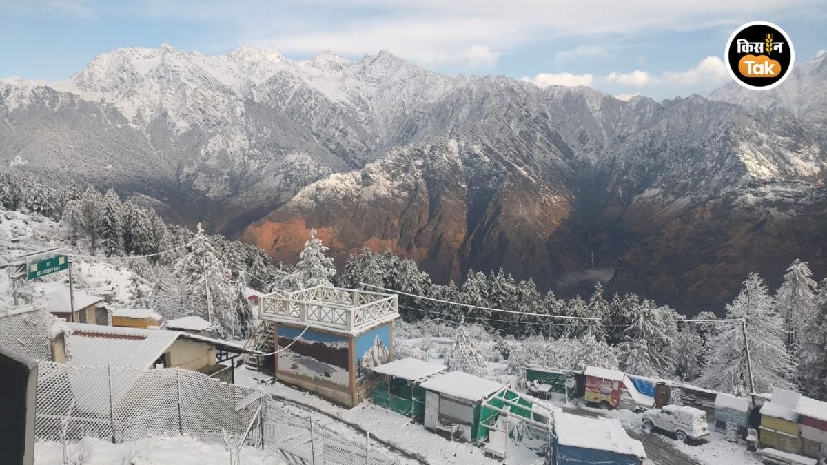 पहाड़ों पर लौट आई ठंड और सफेद चादर