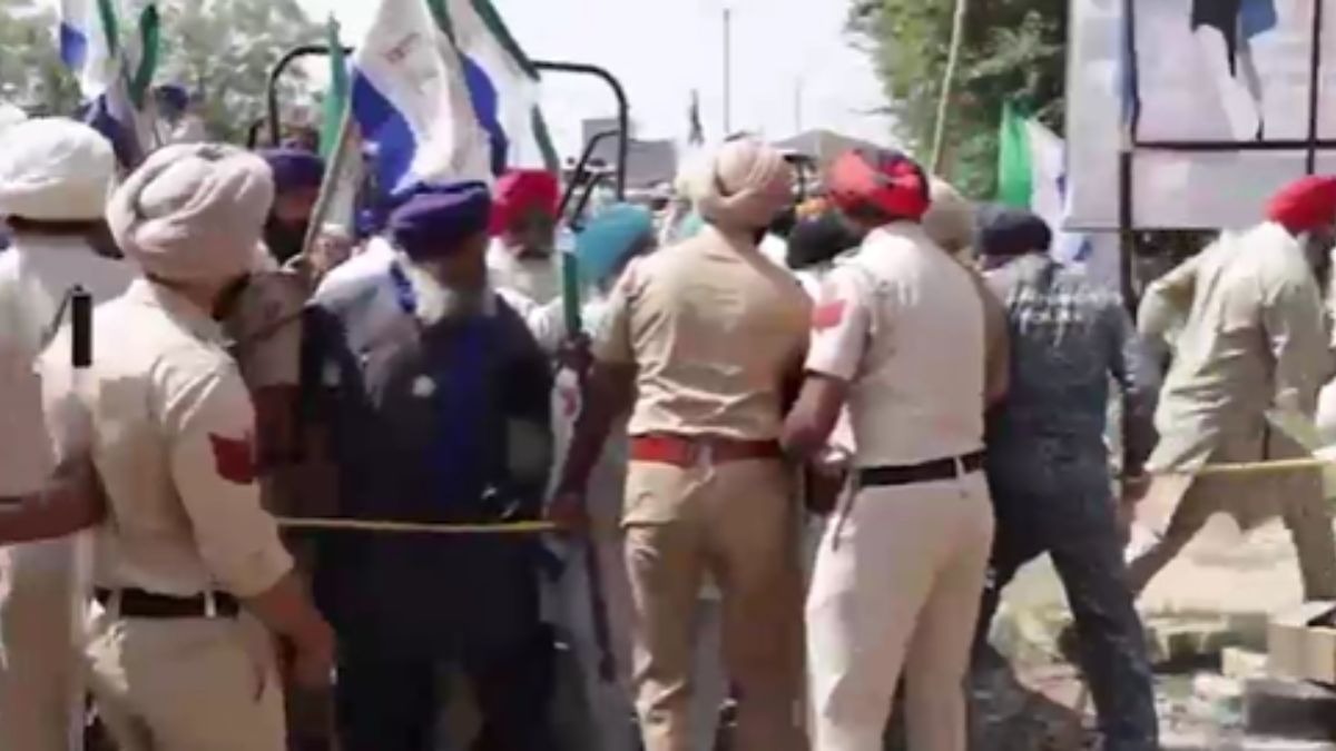 किसानों और पुलिस के बीच झड़प