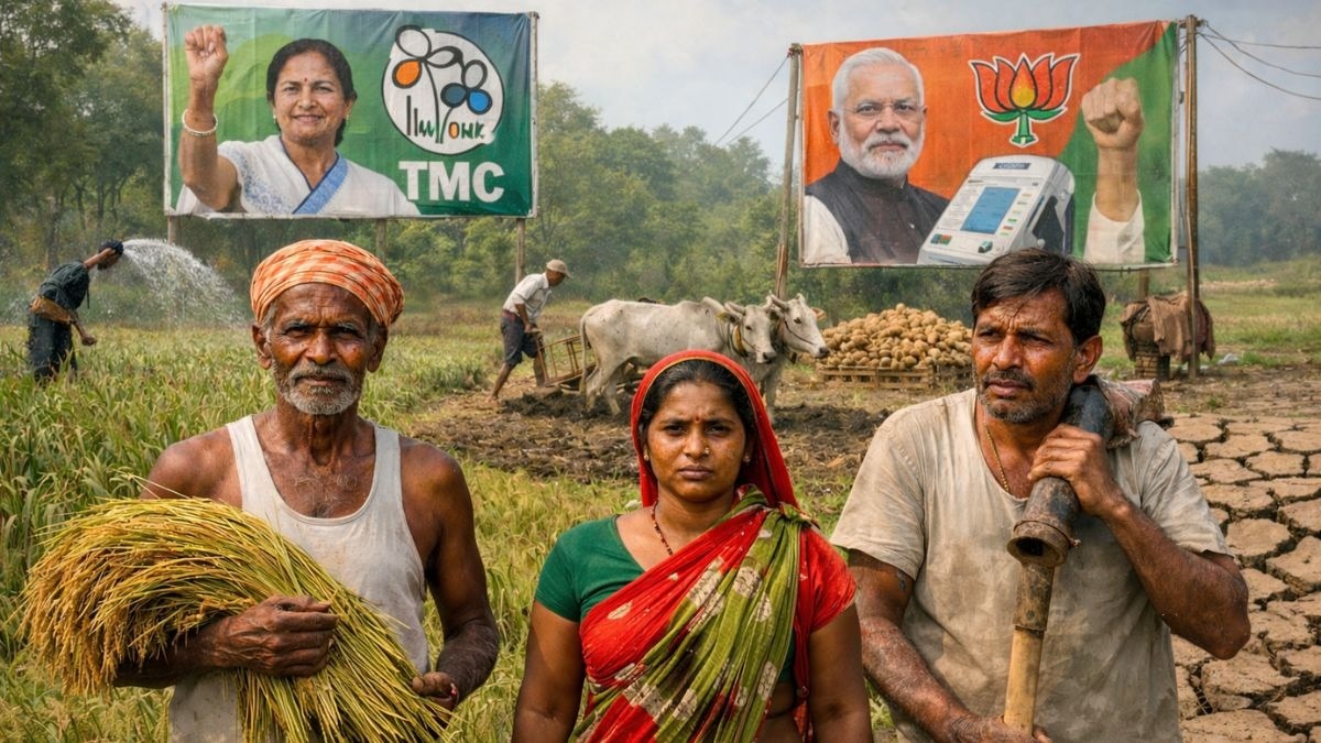 बंगाल चुनाव में छाए किसानों के ये मुद्दे (AI- तस्वीर)