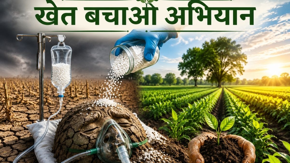 यूरिया के ‘ओवरडोज’ से वेंटिलेटर पर मिट्टी (AI- तस्वीर)