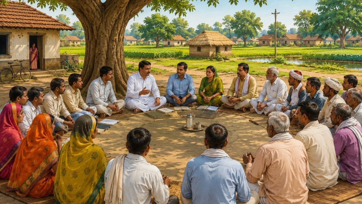 बिहार के गांवों में लगेगी चौपाल (AI- तस्वीर)