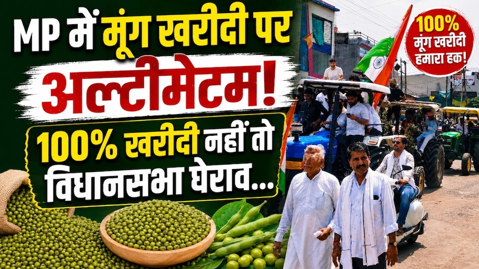MP में मूंग संग्राम: 100% खरीदी की मांग को लेकर किसानों का महाप्रदर्शन, 9 जुलाई को हाईवे जाम का ऐलान MP में मूंग संग्राम: 100% खरीदी की मांग को लेकर किसानों का महाप्रदर्शन, 9 जुलाई को हाईवे जाम का ऐलान