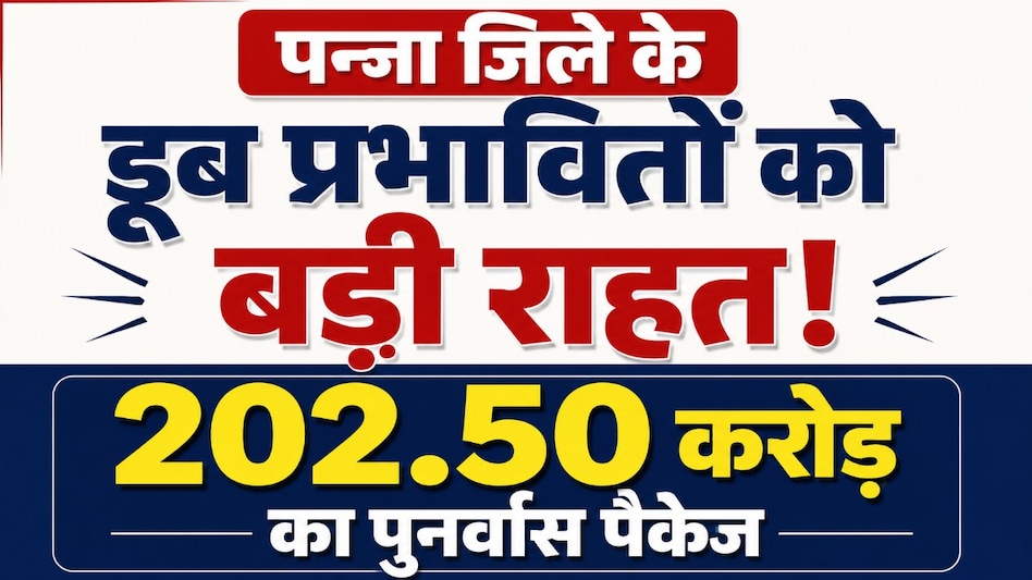 पन्ना के डूब प्रभावितों को बड़ी सौगात: केन-बेतवा, रूंज और मझगांव परियोजनाओं के पुनर्वास के लिए 202.50 करोड़ रुपये मंजूर पन्ना के डूब प्रभावितों को बड़ी सौगात: केन-बेतवा, रूंज और मझगांव परियोजनाओं के पुनर्वास के लिए 202.50 करोड़ रुपये मंजूर
