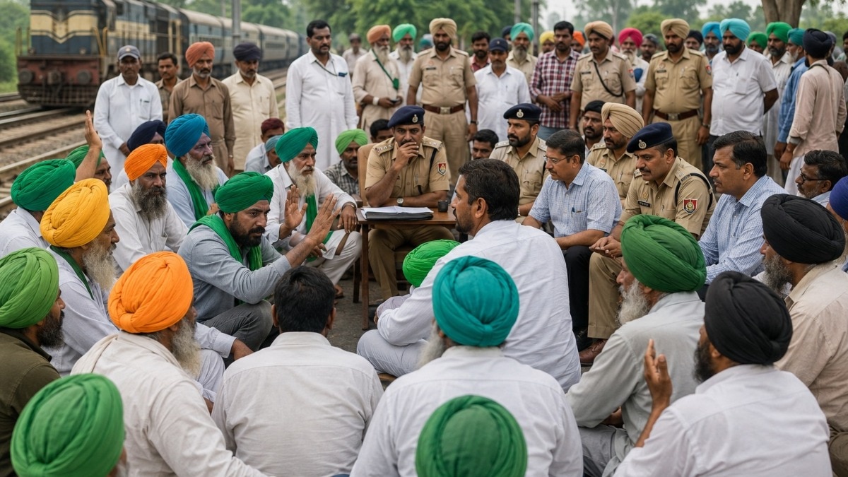 Farmers Rail Roko Protest