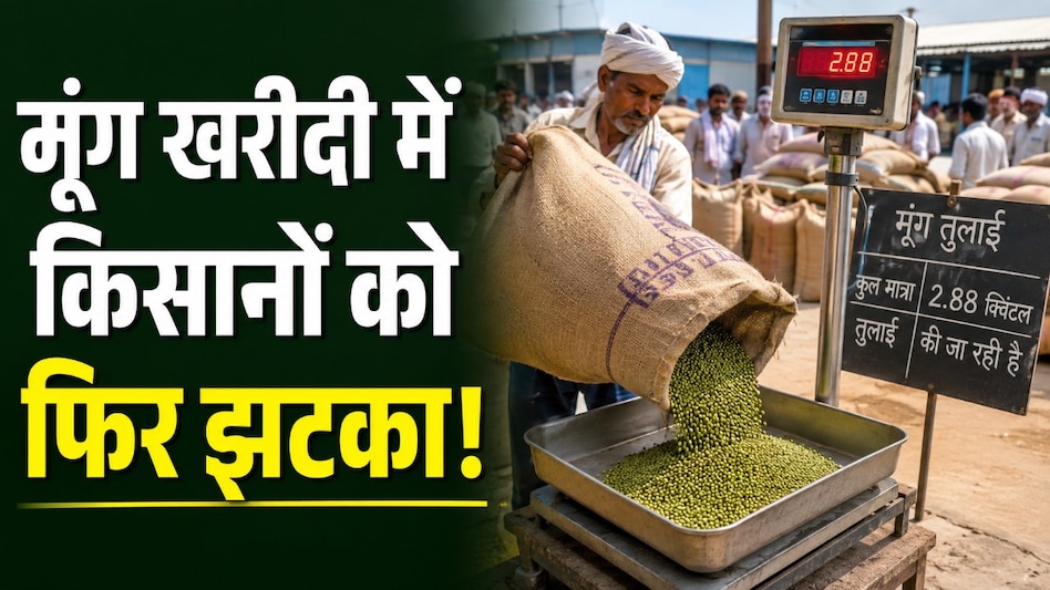 मूंग खरीदी में किसानों को फिर झटका! 3 क्विंटल का समझौता, केंद्रों पर 2.88 क्विंटल की ही तुलाई मूंग खरीदी में किसानों को फिर झटका! 3 क्विंटल का समझौता, केंद्रों पर 2.88 क्विंटल की ही तुलाई